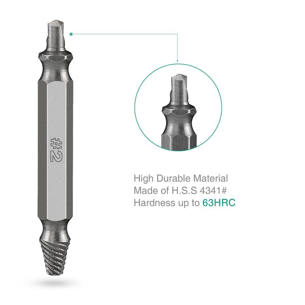 GUIDE 5 pgs/set Guide to Joint Drill Extractor Damaged Bolt Extractor Broken Speed Easy Outside the Prisoner Screw Removing Tool