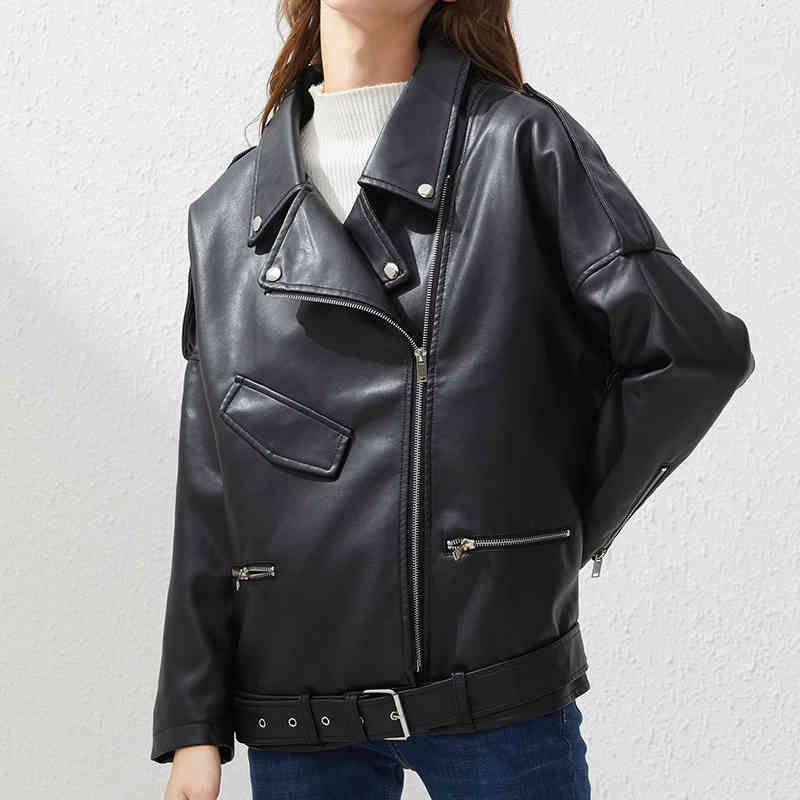 women's leather & faux ailegogo-jaqueta de couro ecológico feminina, grande, primavera/outono, falso, com cinto, casual, folgada, para, Black
women's leather & faux ailegogo-jaqueta de couro ecológico feminina, grande, primavera/outono, falso, com cinto, casual, folgada, para, Black