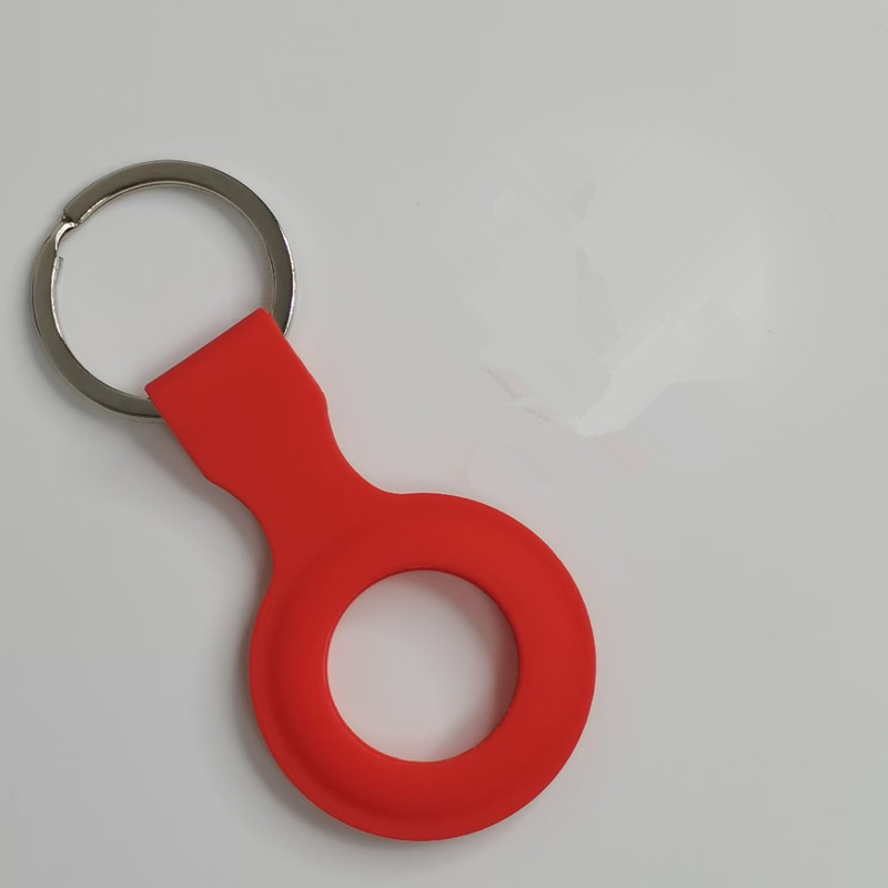 Silicone Protective Case Keychain Cover for Apple Airtags Airtag Air Tags Locator Tracker Anti-lost Device Protector Sleeve Anti fall scratc