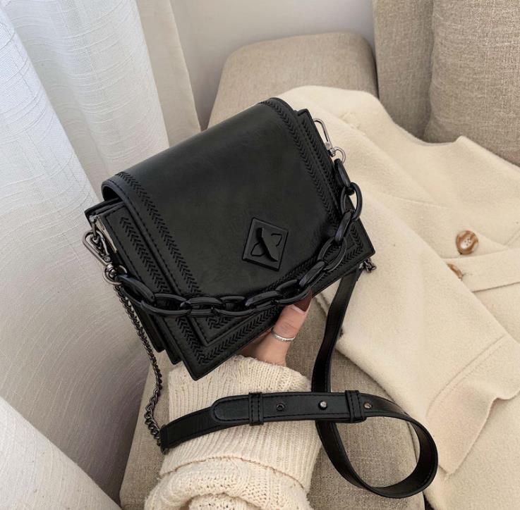 Women Sexy Solid Simple Casual Crossbody Bag PU Chains Handbag Shoulder Flap bags Ladies Purse Luxury Designer Female Fashion, Black
Women Sexy Solid Simple Casual Crossbody Bag PU Chains Handbag Shoulder Flap bags Ladies Purse Luxury Designer Female Fashion, Black