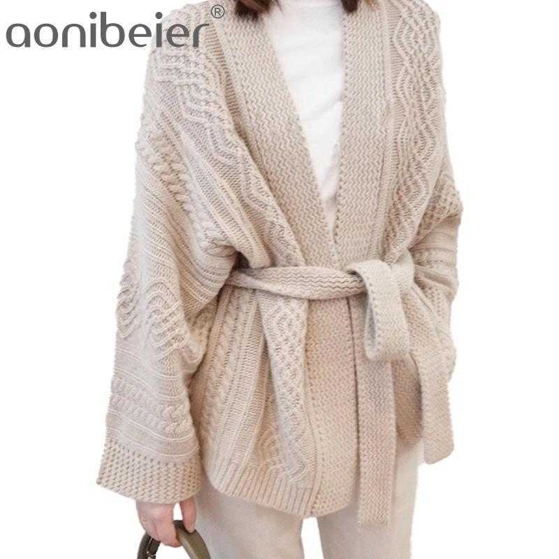 Women' Sweaters Winter Spring Knitted Cardigans Sashes Lace Up Korean Style Oversized Tops Outerwear 210604, Khaki
Women' Sweaters Winter Spring Knitted Cardigans Sashes Lace Up Korean Style Oversized Tops Outerwear 210604, Khaki