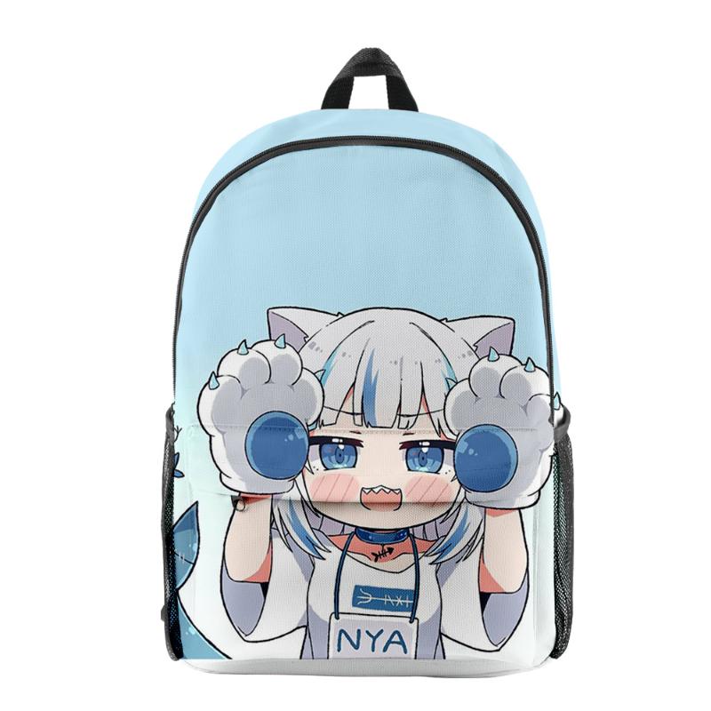 Backpack 2021 Hololive Gawr Gura Cosplay Men Women Fabric Oxford School Bag High Capacity Teenager Child Travel