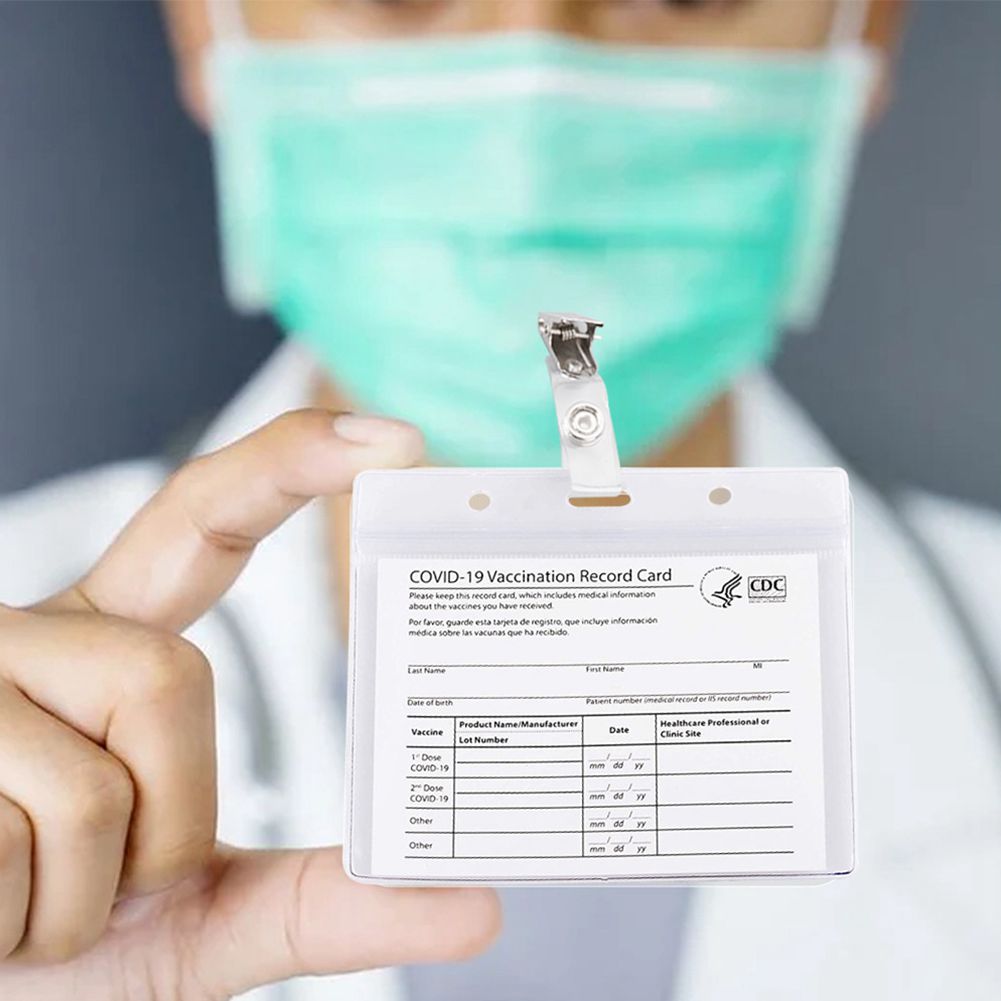 Blank CDC Paper Vaccination Card 4*3 inches Waterproof Protector Transparent PVC Sleeve Holder Bags Office & School Supplies Vaccinations Report Cards
Blank CDC Paper Vaccination Card 4*3 inches Waterproof Protector Transparent PVC Sleeve Holder Bags Office & School Supplies Vaccinations Report Cards