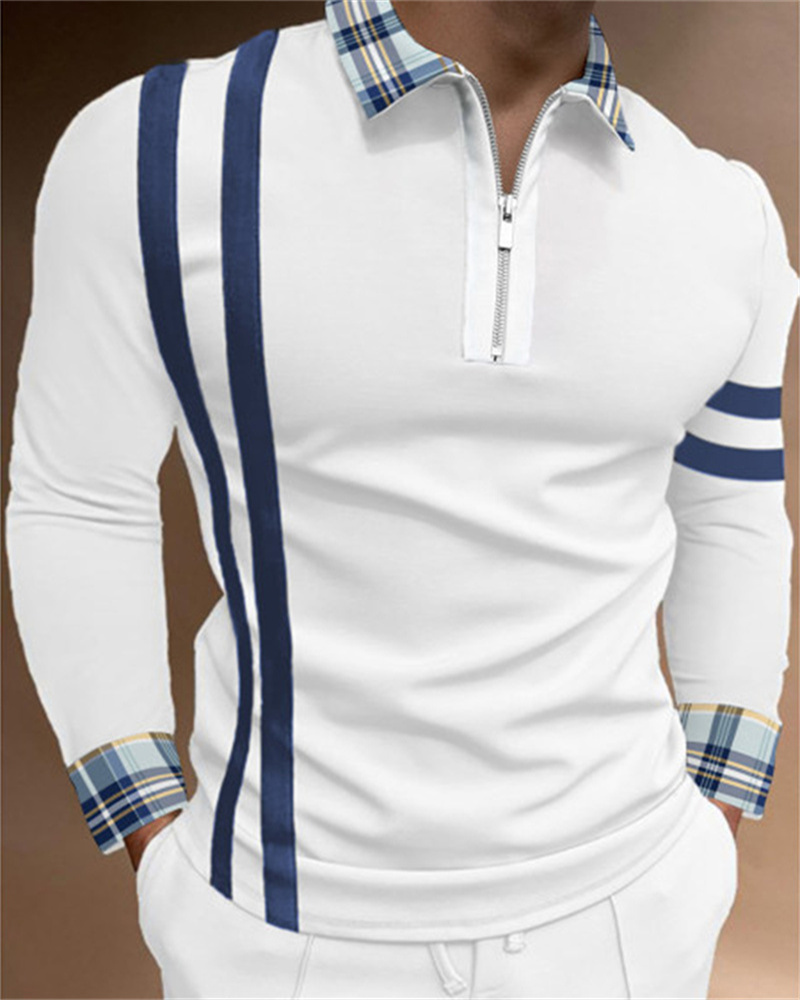 Mens Casual Black Strips Polo Zipper Shirts Tops Slim Breathable Short Sleeve Fashion Printing Male Classic Summer T Shirt Streetwear, White;black
Mens Casual Black Strips Polo Zipper Shirts Tops Slim Breathable Short Sleeve Fashion Printing Male Classic Summer T Shirt Streetwear, White;black