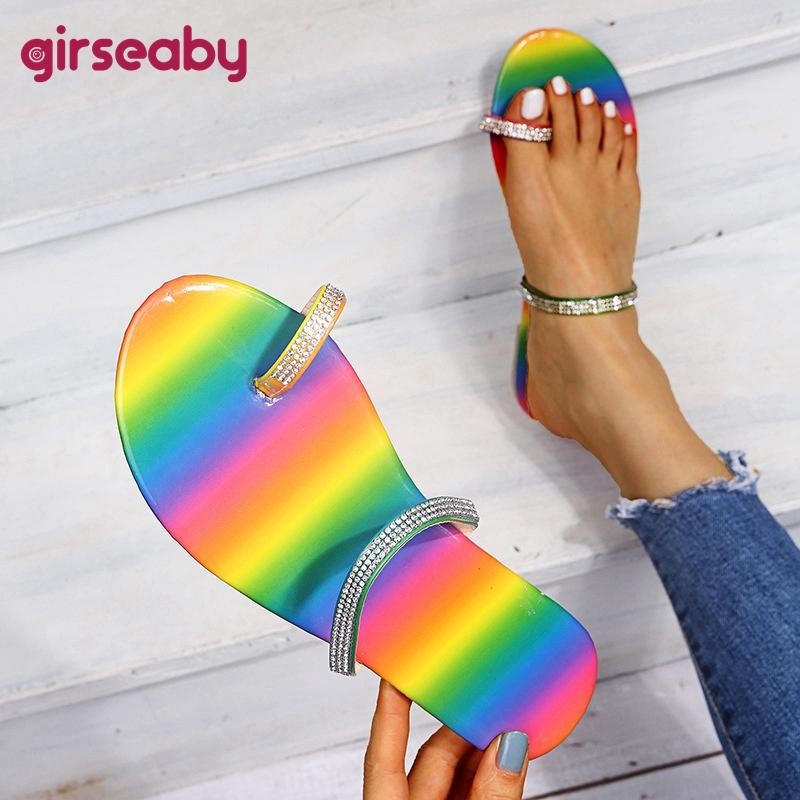 Girseaby 2021 Ladies Slipper Clip Toe Flat Snake-Skin Bling Stylish INS Rainbow Big Size 35-43 Beach Outdoor Pink A3565 Slippers, Black
Girseaby 2021 Ladies Slipper Clip Toe Flat Snake-Skin Bling Stylish INS Rainbow Big Size 35-43 Beach Outdoor Pink A3565 Slippers, Black