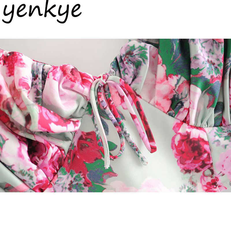 Rose Floral Print Cami Top Fashion Women Sleeveless V Neck Summer Sexy Tops Holiday Boho Crop Top LDZZ6249 210625