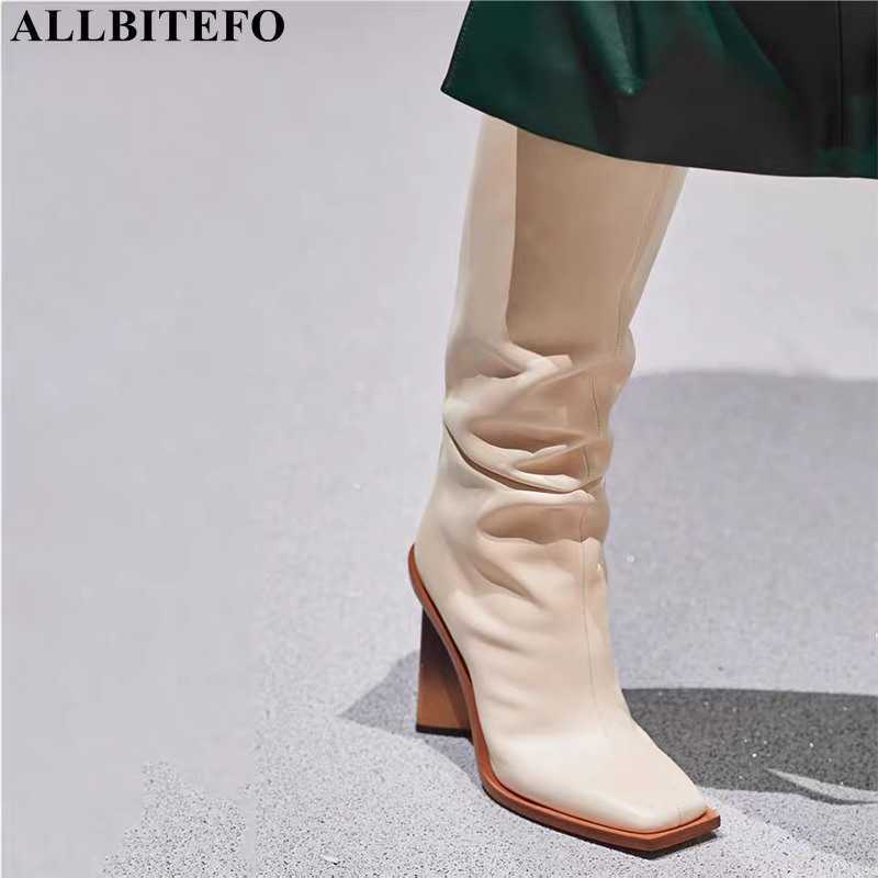 ALLBITEFO square toe Microfiber+ cow leather women long boots autumn party shoes fashion casual knee high boots motocycle boots 210611, As picture
ALLBITEFO square toe Microfiber+ cow leather women long boots autumn party shoes fashion casual knee high boots motocycle boots 210611, As picture