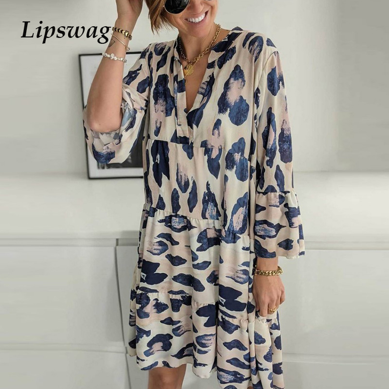 2021 women v-neck lady beach dress casual vintage leopard print party dress spring summer flare sleeve loose dressvestidoshigh quality, Black;gray
2021 women v-neck lady beach dress casual vintage leopard print party dress spring summer flare sleeve loose dressvestidoshigh quality, Black;gray