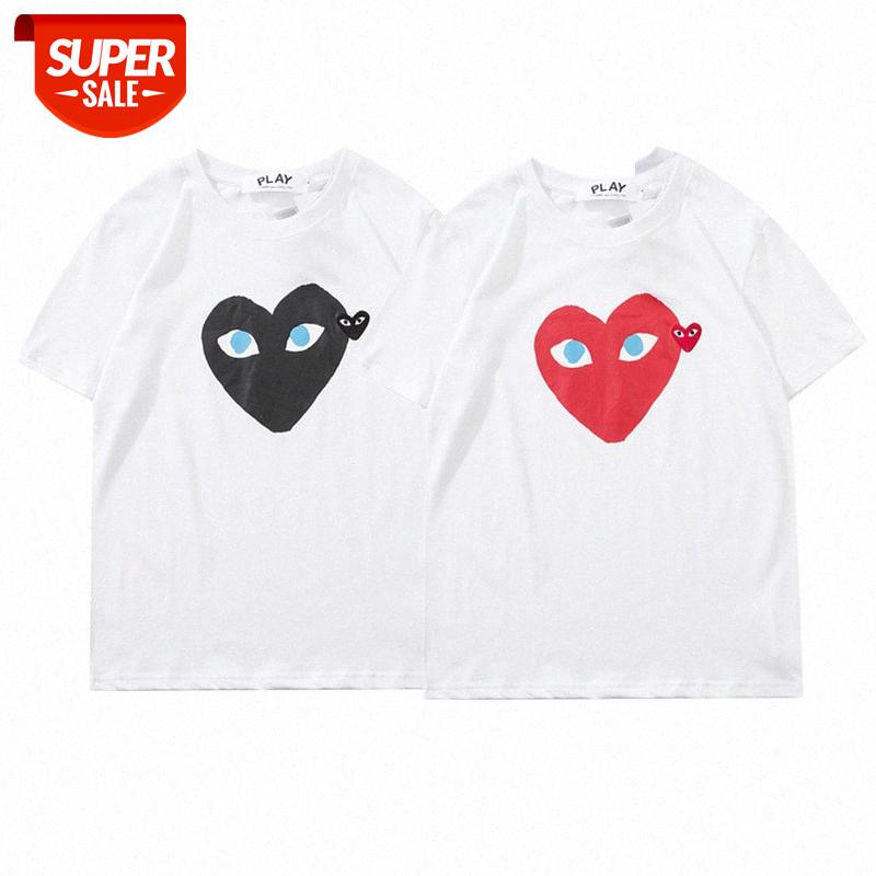 HEYPLAY Japanese peach heart T-shirt for men and women round neck short sleeve white big red blue eye couple #6467, White;black
HEYPLAY Japanese peach heart T-shirt for men and women round neck short sleeve white big red blue eye couple #6467, White;black