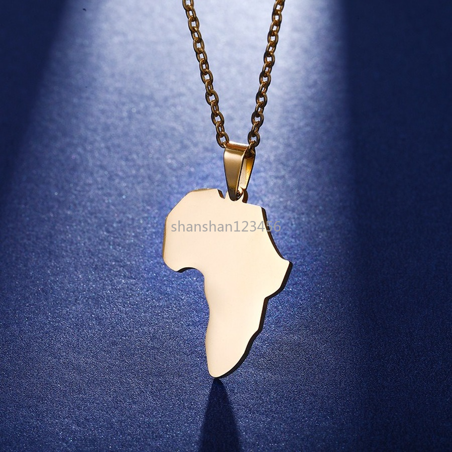 Gold Africa Map Necklace Stainless steel Maps pendant necklaces chains hip hop fashion jewelry for women men will and sandy, Silver
Gold Africa Map Necklace Stainless steel Maps pendant necklaces chains hip hop fashion jewelry for women men will and sandy, Silver