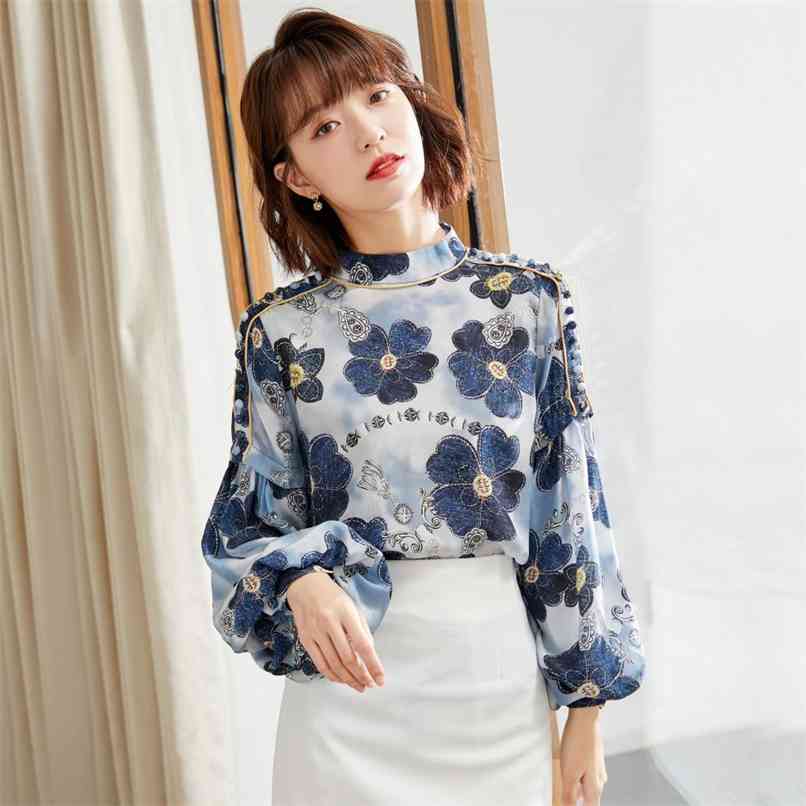 Fashion blouse spring women's office floral female lantern sleeve chiffon shirt women 210520, Design and color
Fashion blouse spring women's office floral female lantern sleeve chiffon shirt women 210520, Design and color