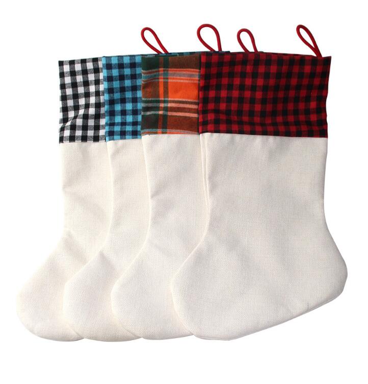 Christmas Stocking Sublimation Buffalo Plaid Blank Halloween Candy Socks Santa Gift Bag Xmas Tree Oranment 4 Colors GYL48
Christmas Stocking Sublimation Buffalo Plaid Blank Halloween Candy Socks Santa Gift Bag Xmas Tree Oranment 4 Colors GYL48