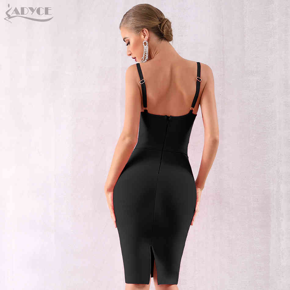 Summer Bodycon Bandage Dress Women Sexy Spaghetti Strap Sleeveless Club Celebrity Evening Runway Party 210423