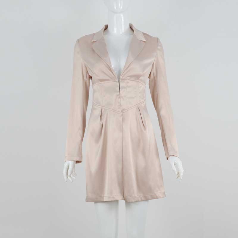 Wholesale Women Dress Red Apricot Pink Long Sleeve V-neck Mini Sexy Fashion Celebrity Cocktail Party Casual Dresses