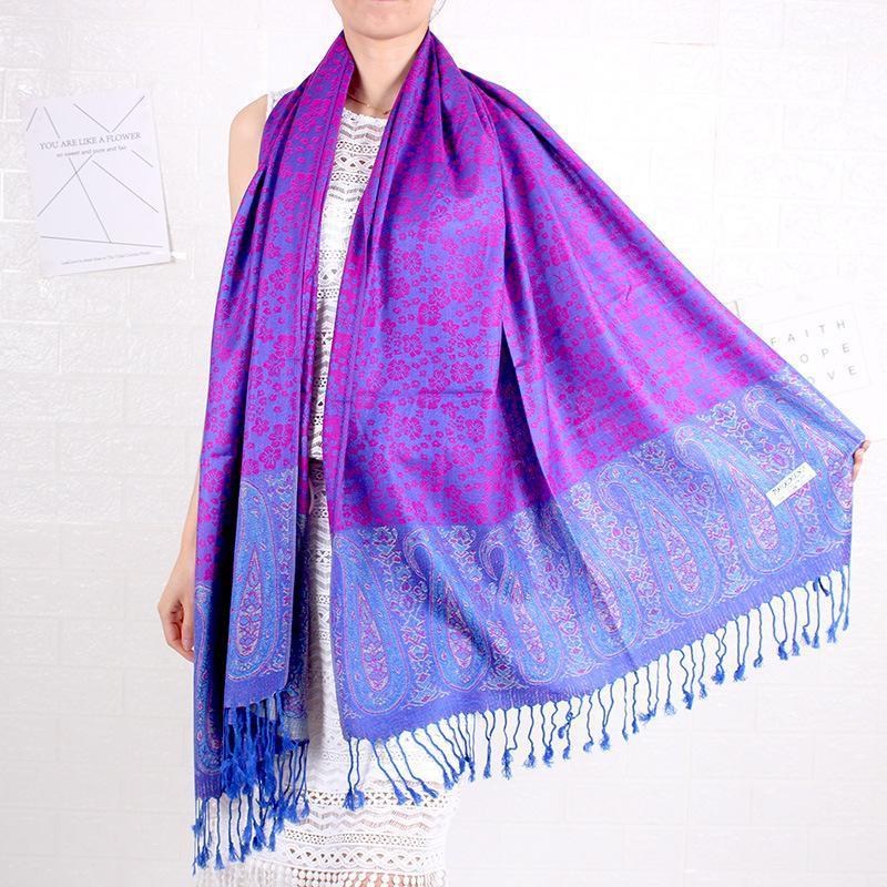 Scarves Jacquard Double-Sided Ethnic Style Scarf Women Autumn Winter Neckerchief Thickening Shawl Ladies Simple Echarpe Warm Cloak, Blue;gray
Scarves Jacquard Double-Sided Ethnic Style Scarf Women Autumn Winter Neckerchief Thickening Shawl Ladies Simple Echarpe Warm Cloak, Blue;gray