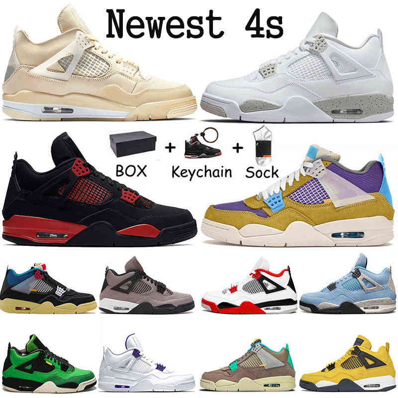 With Box Jordon Jumpman 4 4s Retro Lightning Mens Basketball Shoes Off Black Cat Red Thunder Unions Desert Moss Taupe Haze White Sail Oreo O
With Box Jordon Jumpman 4 4s Retro Lightning Mens Basketball Shoes Off Black Cat Red Thunder Unions Desert Moss Taupe Haze White Sail Oreo O