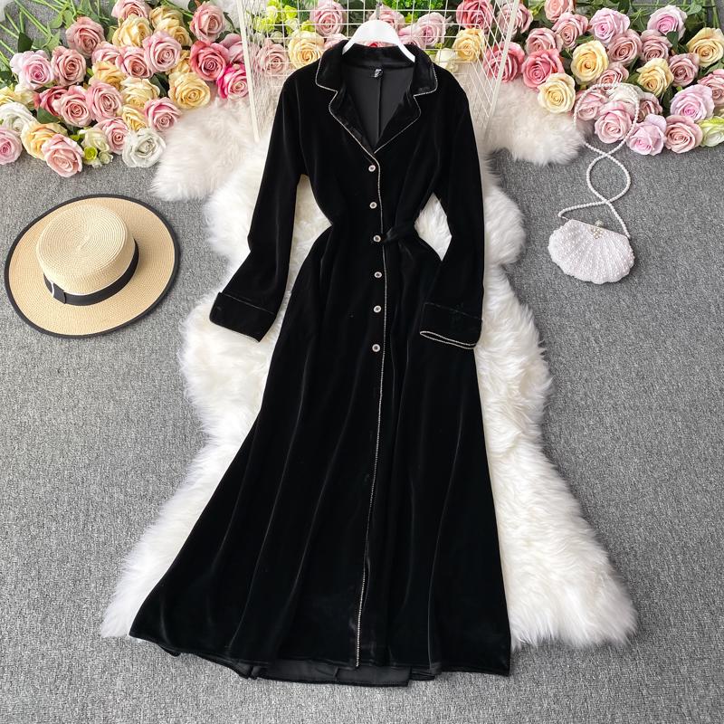Fashion Women's Clothing Ankle-Length Full Dresses Women Dress Casual