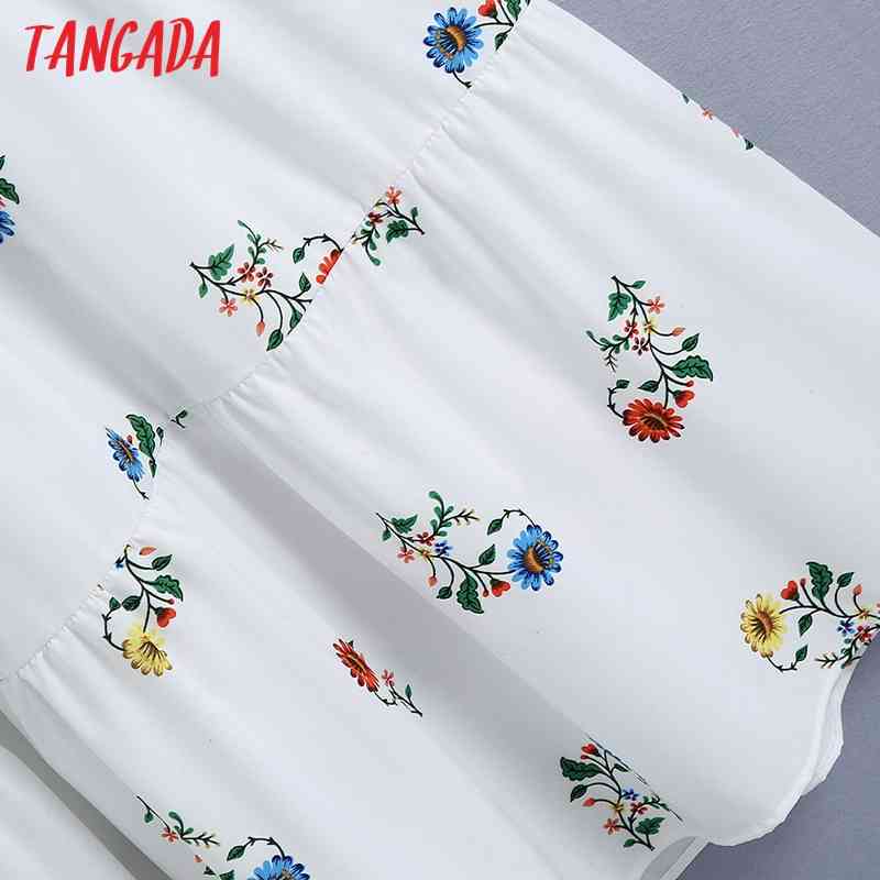 Women Chic Fashion Floral Embroidered Summer Midi Dress Vintage Ruffled Sleeves Female Dresses Mujer BE498 210416
