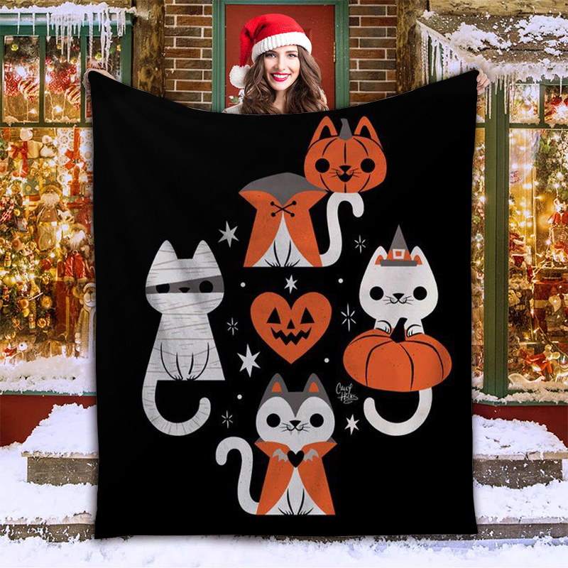 halloween style kitten pattern 3d printing blanket, soft, comfortable, not easy to fade, durable and stain resistant
halloween style kitten pattern 3d printing blanket, soft, comfortable, not easy to fade, durable and stain resistant