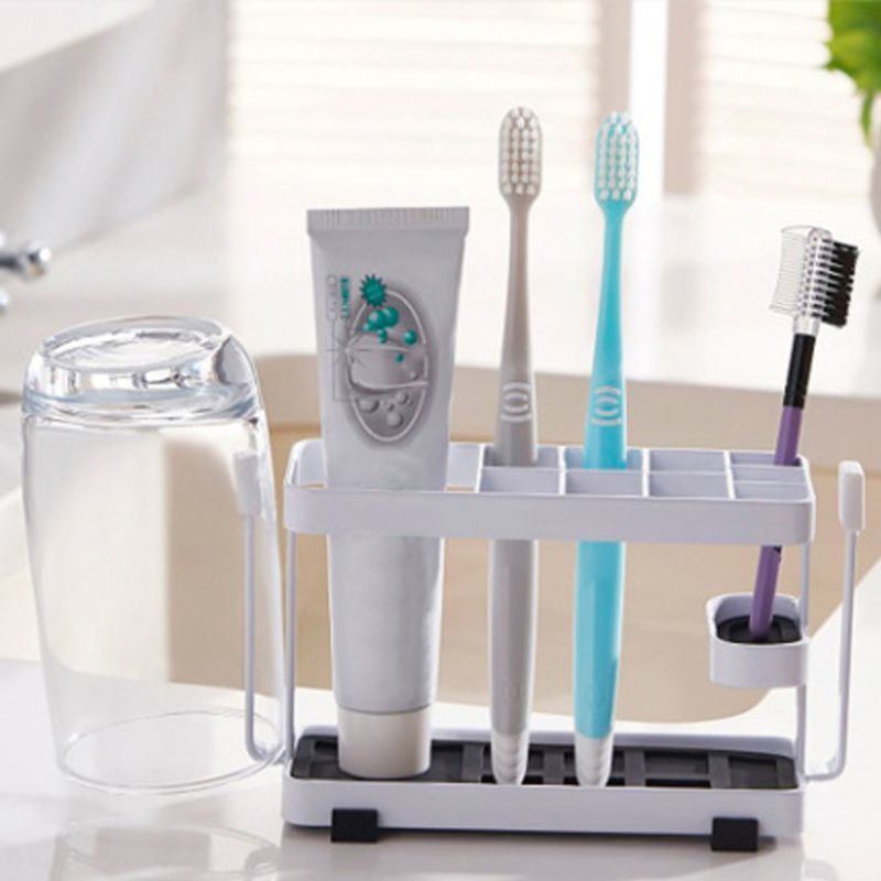 Family Toothbrush Stand Houder Toilet tiles Toothpaste Cup Opbergrek