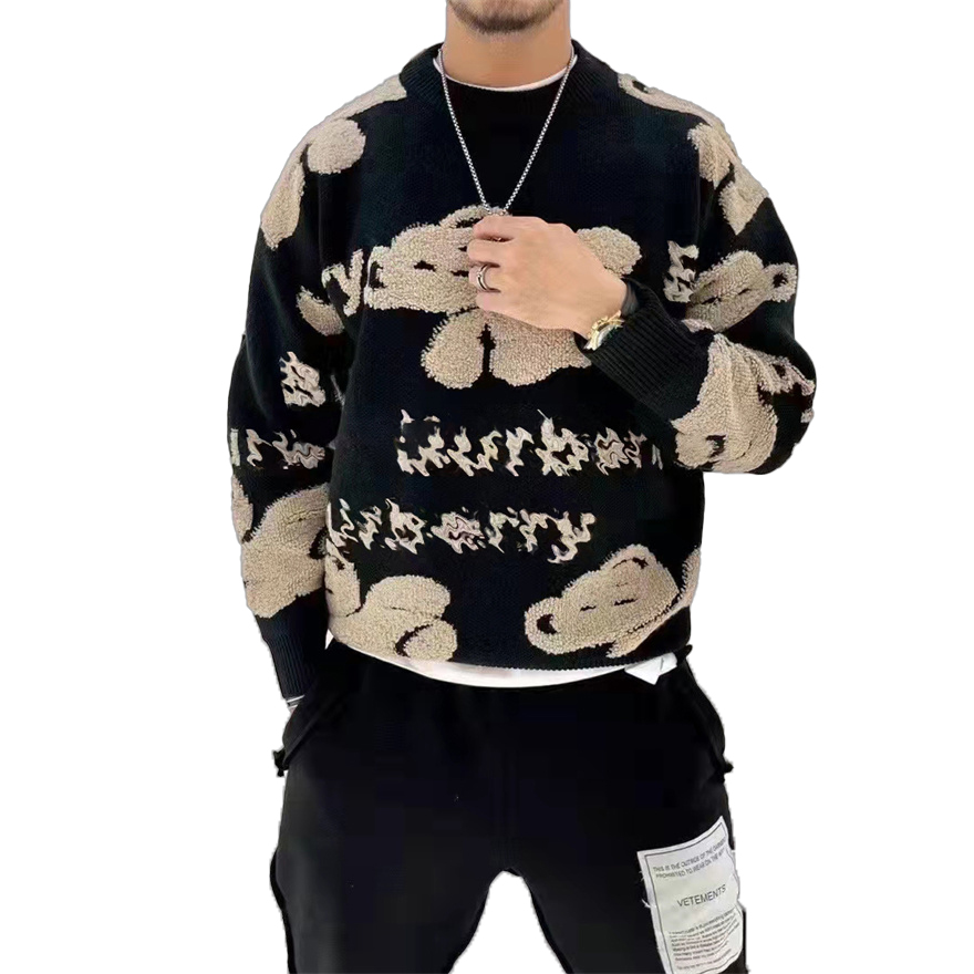 2021 fall winter paris italy fashion designer sweater letter bear jumper round neck turtleneck high street mens and womens hoodies, White;black
2021 fall winter paris italy fashion designer sweater letter bear jumper round neck turtleneck high street mens and womens hoodies, White;black