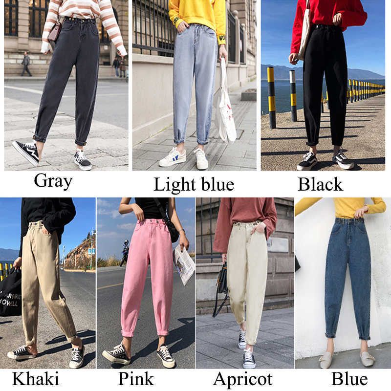 GUUZYUVIZ Casual Jeans Woman High Waist Loose Denim Harem Pants Mujer Plus Size Chic For Women Combinaison Pantalon Femme 210922