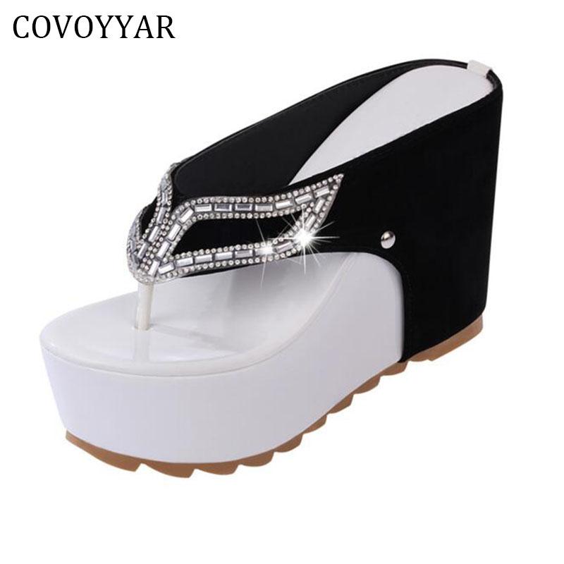 Slippers COVOYYAR 2021 Rhinestone Eyes Wedges Women Sandals Fashion Platform Lady Flip Flops Shoes Slip On WSS552, Black
Slippers COVOYYAR 2021 Rhinestone Eyes Wedges Women Sandals Fashion Platform Lady Flip Flops Shoes Slip On WSS552, Black