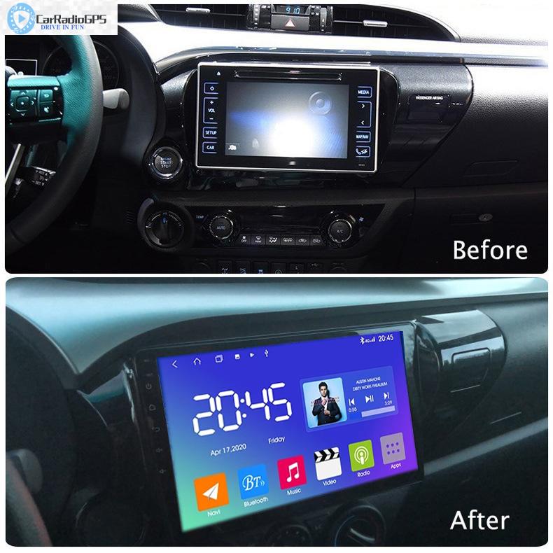 Car dvd Audio Video Player for TOYOTA HILUX 2016-2018 GPS Navigation Android Radio Touch Screen HD Head Unit support Steer wheel control
