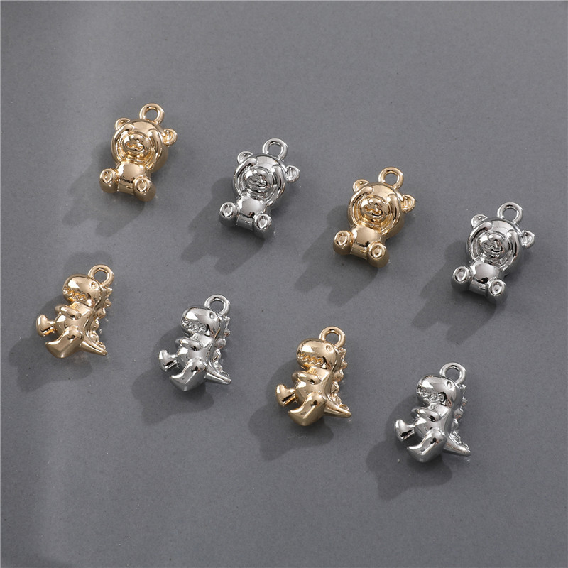 style 50pcs/lot cartoon animals bears/dinosaur shape alloy 3D floating locket charms diy jewelry earring/garment accessory 
style 50pcs/lot cartoon animals bears/dinosaur shape alloy 3D floating locket charms diy jewelry earring/garment accessory