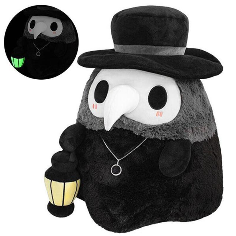 24h DHL Luminous Doll Light-absorbing Ragdoll Plagues Doctor Nurse Plush Toy Plague Crow Halloween 2021 New