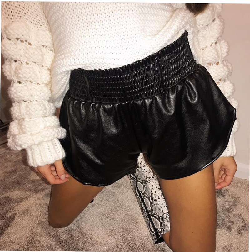 Black Faux Leather Biker Shorts Women Elastic High Waist Wide Leg Shorts Fashion Autumn Casual Ladies Sexy Leather Shorts Femme
Black Faux Leather Biker Shorts Women Elastic High Waist Wide Leg Shorts Fashion Autumn Casual Ladies Sexy Leather Shorts Femme