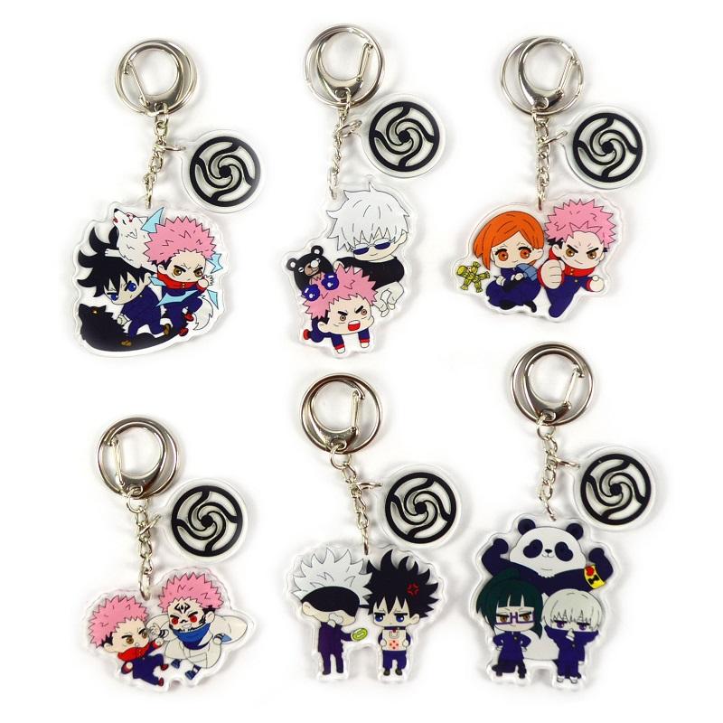 Keychains Anime Jujutsu Kaisen Kugisaki Gojo Satoru Nobara Delicacy Bag Pendant Acrylic Key Chain Decoration Accessory Keyring