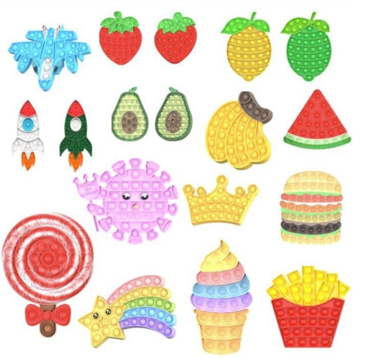 Christmas Tree Shape Push Up Bubble Kids Fidget Toy Party Favor Adult Pumpkin Antistress Hand Squishy Sensory Toys 2021 Free shipping