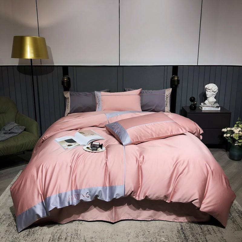 Luxury Egyptian Cotton Classical Bedding Set Queen King Size Chic Embroidery Bed Sheet Pillowcase Quilt Cover Sets