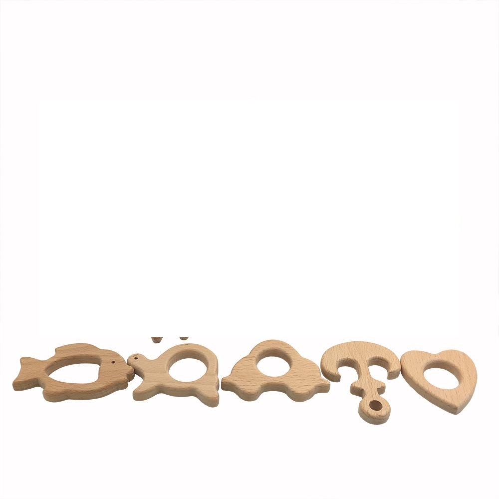 82 Styles Wooden Teethers Nature Baby Teething Toy Infants Wood Teething Holder Nursing Baby Teether Animal Grinding Rod