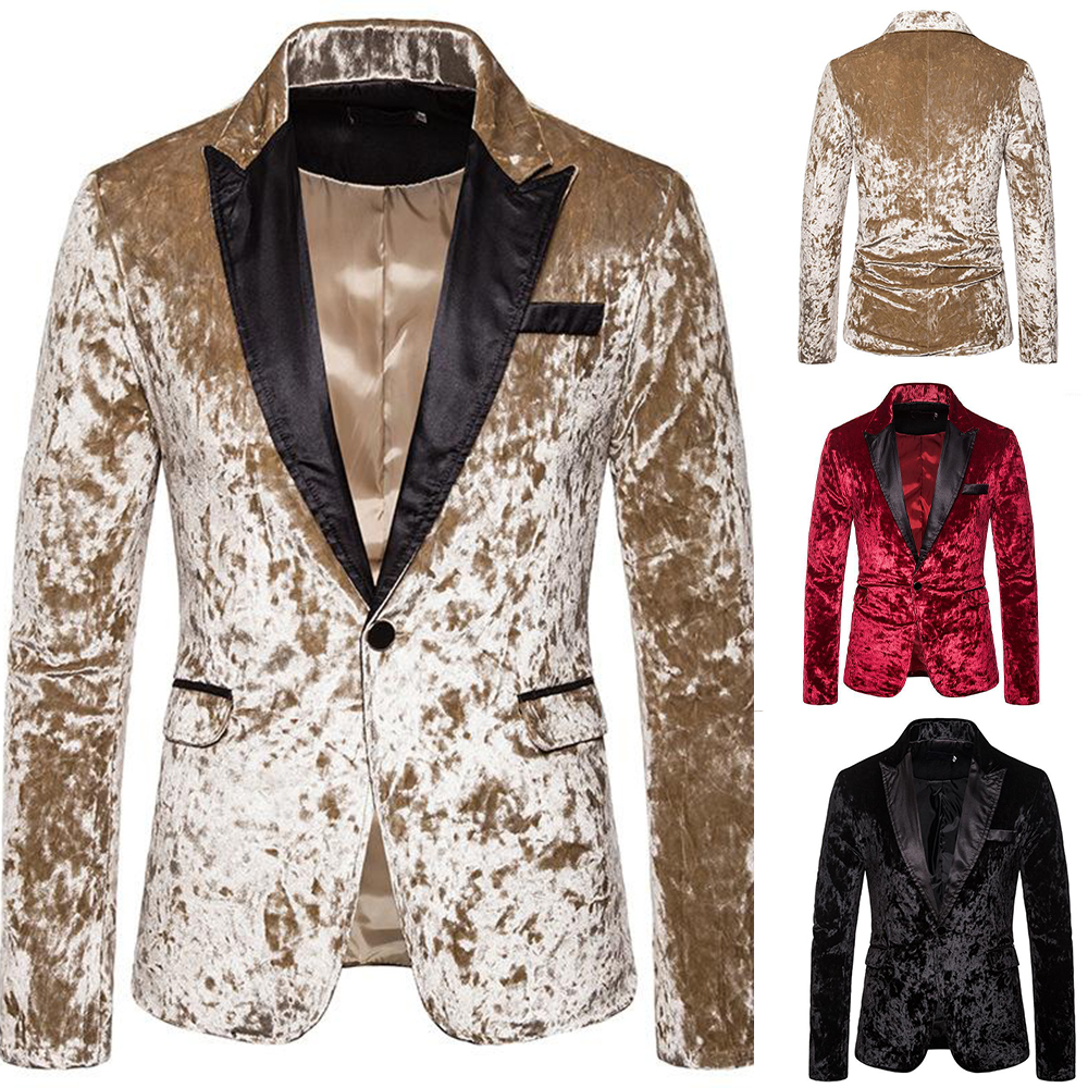 Smooth And Bright Fabric Performance Dress Suit Nightclub Men's Wear MC Studio Coat Suits