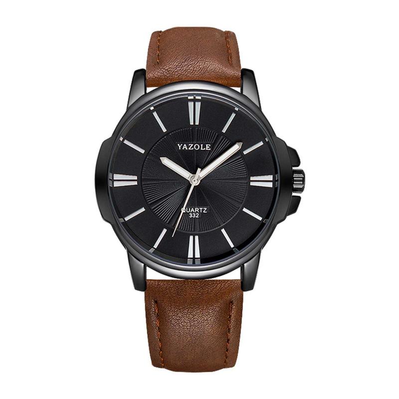 

Wristwatches Men Watch Vintage Roman Numerals Blu-ray Wrist Faux Leather Band Quartz Analog Business Sports Clock T6