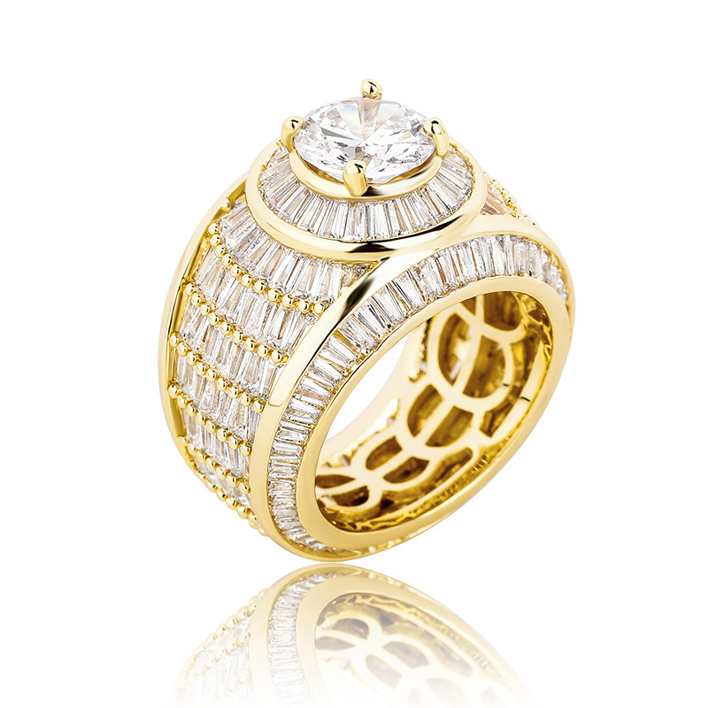 Full Crystal Copper With Side Stones Rings Bling Iced Out Cubic Zircon Hip Hop Engagement Ring For Men Women Gold/Silver Color Accessories Jewelry Gifts
Full Crystal Copper With Side Stones Rings Bling Iced Out Cubic Zircon Hip Hop Engagement Ring For Men Women Gold/Silver Color Accessories Jewelry Gifts