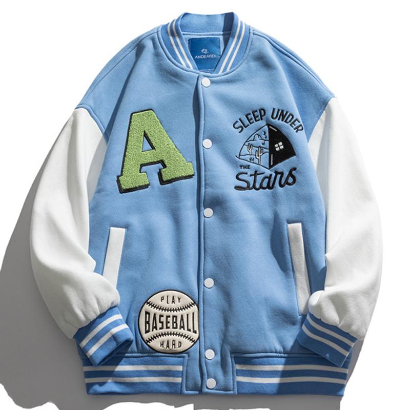 Men's Jackets Hip Hop Baseball Jacket Men Letter Embroidery Streetwear Harajuku College Patchwork Bomber Women Varsity Autumn 2021, Black
Men's Jackets Hip Hop Baseball Jacket Men Letter Embroidery Streetwear Harajuku College Patchwork Bomber Women Varsity Autumn 2021, Black