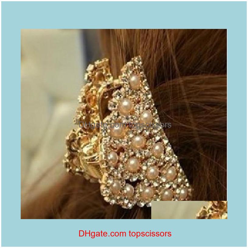 

Clips Care & Styling Tools Hair Productsf286 Delicate Aristocratic Temperament Luxurious Exquisite Diamond Pearl, Scratching Hairpin Clip Dr