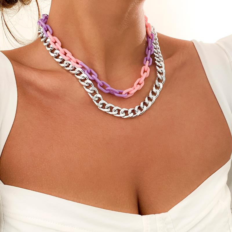 Chokers Lacteo Bohemian Colorful Color Acrylic Chain Choker Necklace For Women Trendy Multi Layer Clavicle Necklaces Jewelry Gifts
Chokers Lacteo Bohemian Colorful Color Acrylic Chain Choker Necklace For Women Trendy Multi Layer Clavicle Necklaces Jewelry Gifts