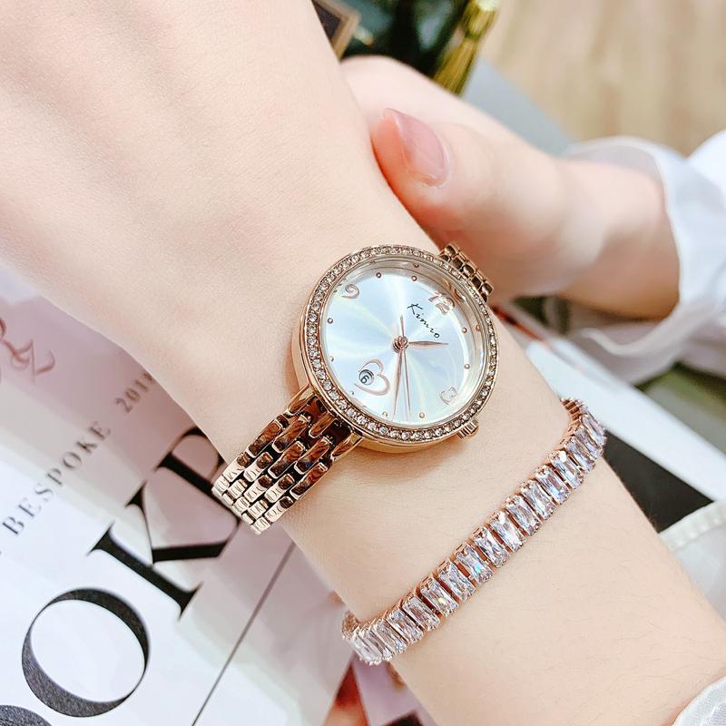 Wristwatches Kimio Brand Ladies Love Calendar Dress Watch For Women Rhinestone Crystal Barcelet Watches Quartz Clock, Pink watch
Wristwatches Kimio Brand Ladies Love Calendar Dress Watch For Women Rhinestone Crystal Barcelet Watches Quartz Clock, Pink watch