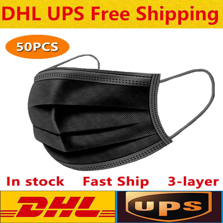 DHL Black Disposable Face Masks 3-Layer Protection with Earloop Mouth Sanitary Outdoor
DHL Black Disposable Face Masks 3-Layer Protection with Earloop Mouth Sanitary Outdoor