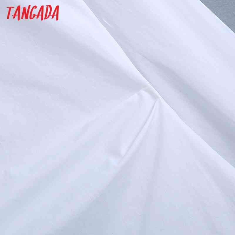 Women Fashion Pleated Asymmetry White Blouses Vintage Long Sleeve Button-up Female Shirts Blusas Chic Tops BE474 210416