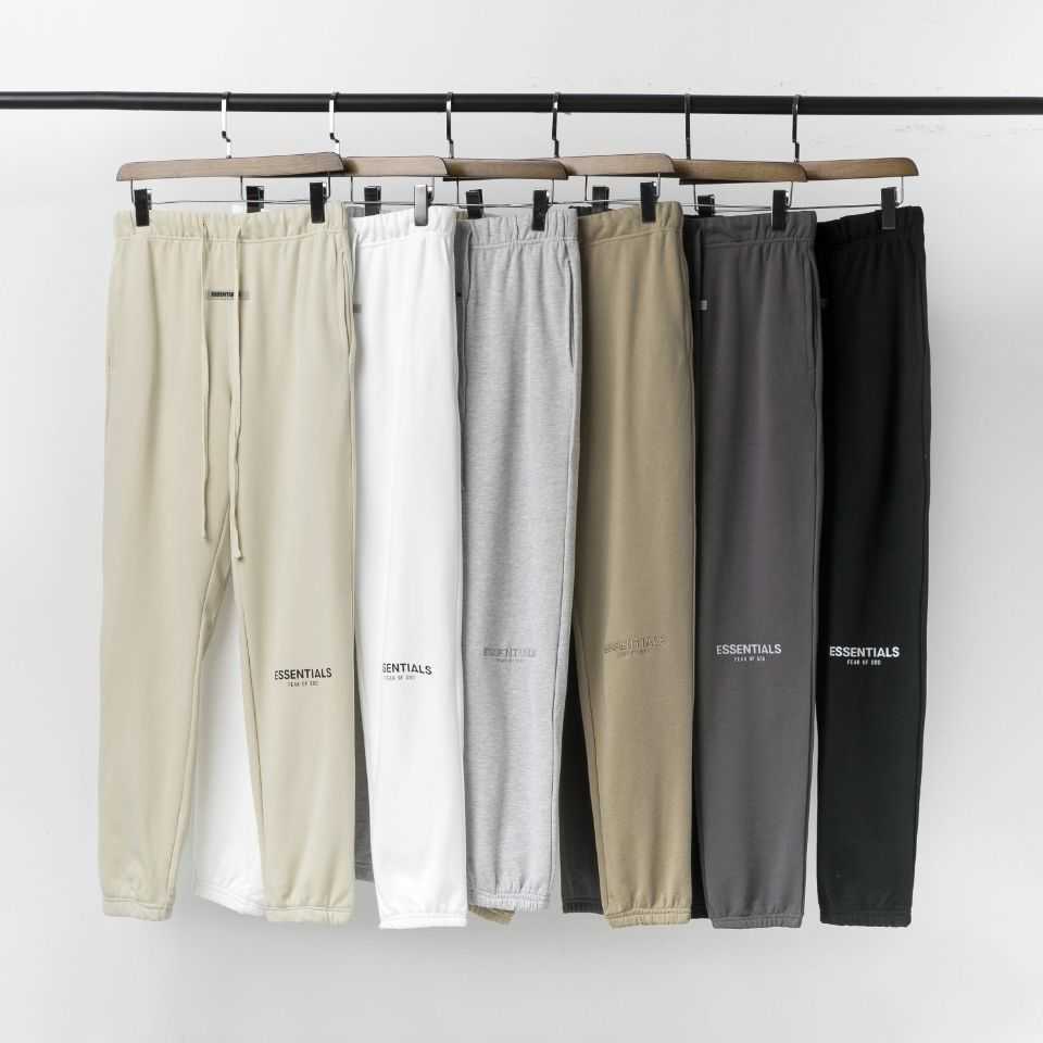 21ss autumn and winter new fog double thread essentials 3M reflective letter embroidery men' and women' pure cotton casual pants, Black reflective plush 203
21ss autumn and winter new fog double thread essentials 3M reflective letter embroidery men' and women' pure cotton casual pants, Black reflective plush 203