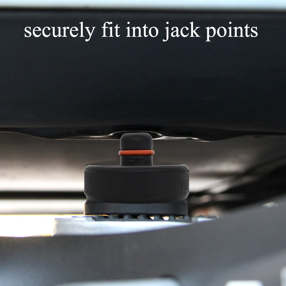 4pcs Car Black Rubber Jack Lift Point Pad Adapter For Tesla Model 3/S/X Tool Chassis Jack Kit Auto Styling Accessories