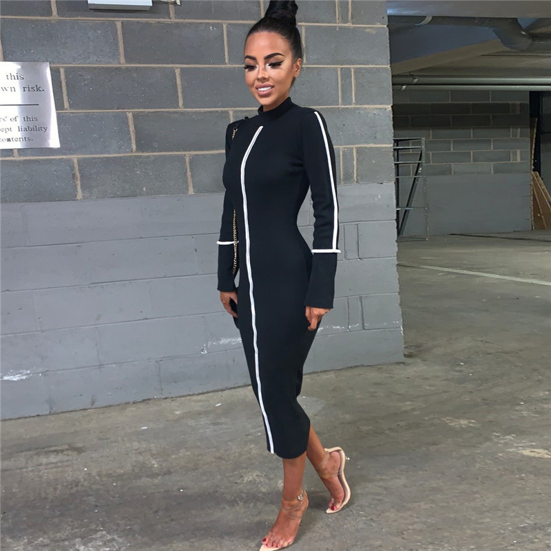 casual bodycon women long dress fashion full sleeve striped patchwork dresses 2019 fashion turtleneck ladies skinny dresses, Black;gray
casual bodycon women long dress fashion full sleeve striped patchwork dresses 2019 fashion turtleneck ladies skinny dresses, Black;gray