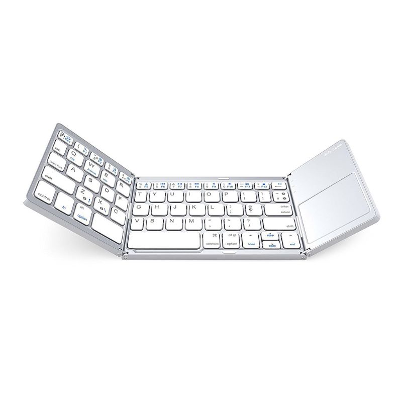 Universal Three Flipping Wireless Bluetooth Folding Mini Keyboard with Touchpad Folding Bluetooth Keyboard