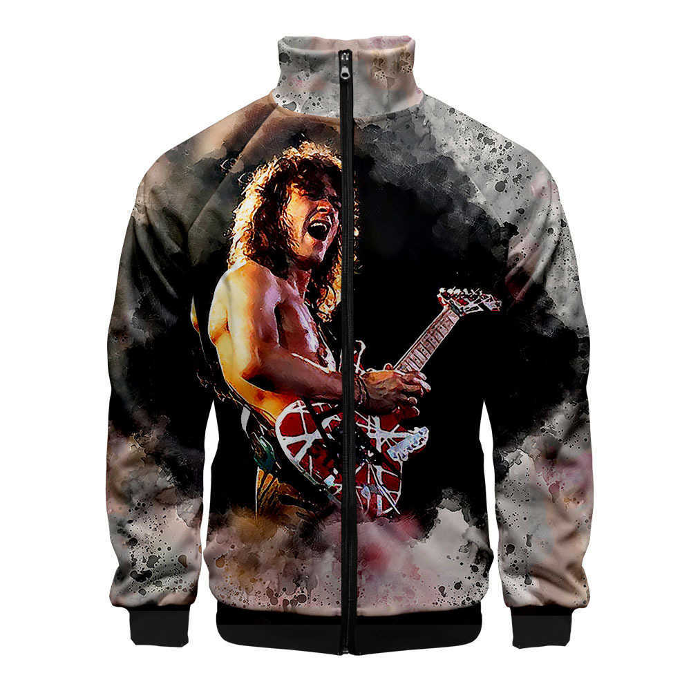 Eddie Van Halen Jacket Men/Women Comics Windbreaker 3D Printed Casual Street Jacket Autumn Spring Clothing 210820