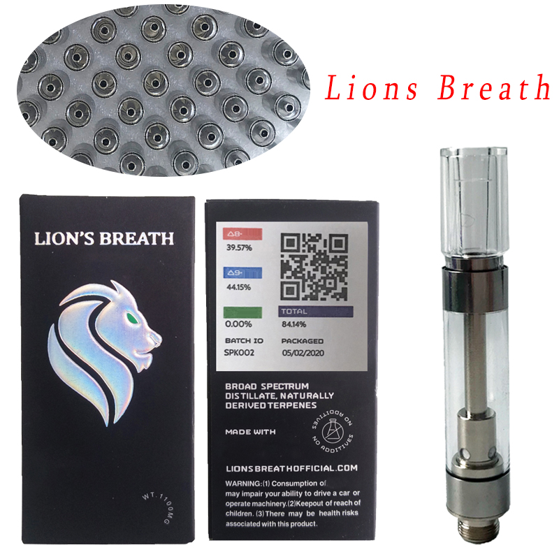 LIONS BREATH Vape Carts Thick Oil Vape Cartridge Packaging Empty Vaporizer 0.8ml 1ml Ceramic Coil Glass Tank Atomizer 510 Thread
LIONS BREATH Vape Carts Thick Oil Vape Cartridge Packaging Empty Vaporizer 0.8ml 1ml Ceramic Coil Glass Tank Atomizer 510 Thread
